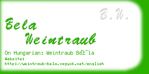 bela weintraub business card